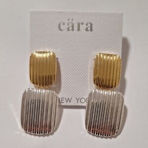 Gold and Silver Drop Earrings